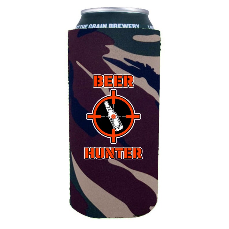 Beer Hunter 16 Oz. Neoprene Can Coolie Etsy