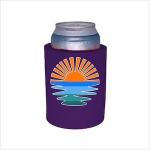 Retro Sunset Thick Foam "Old School" Can Coolie