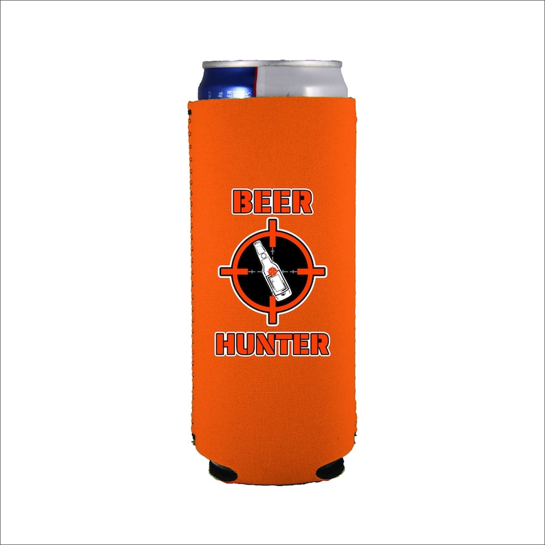 Beer Hunter Neoprene Slim Can Coolie Etsy