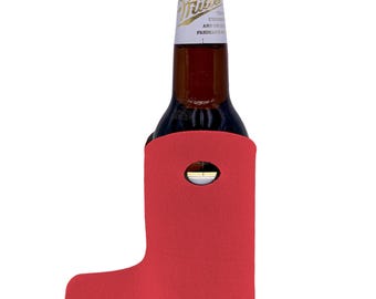 Blank Foam Boot Shaped Beer Bottle Coolie. Made in USA. Choice of Colors, Quantity Discounts, Buy More and Save. FREE Shipping.