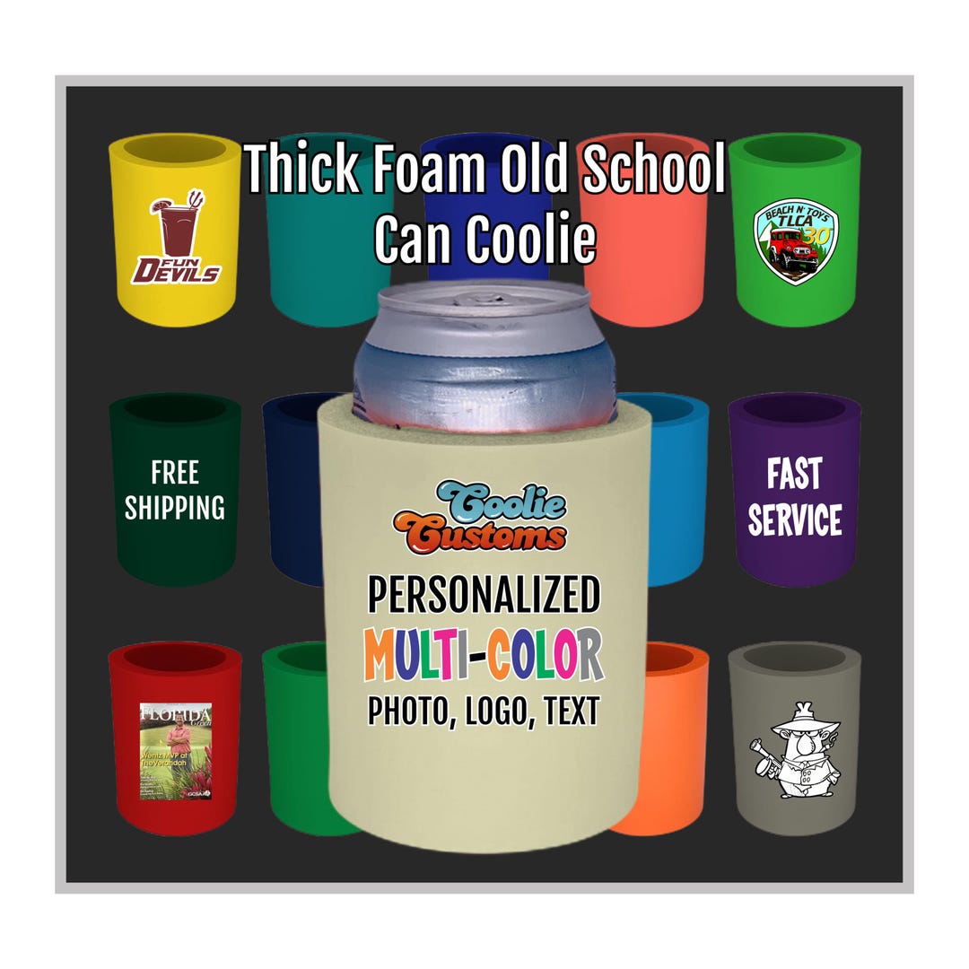 No Minimum Custom Thick Foam Old School Can Multi Color