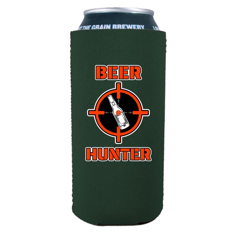 Beer Hunter 16 Oz. Neoprene Can Coolie Etsy