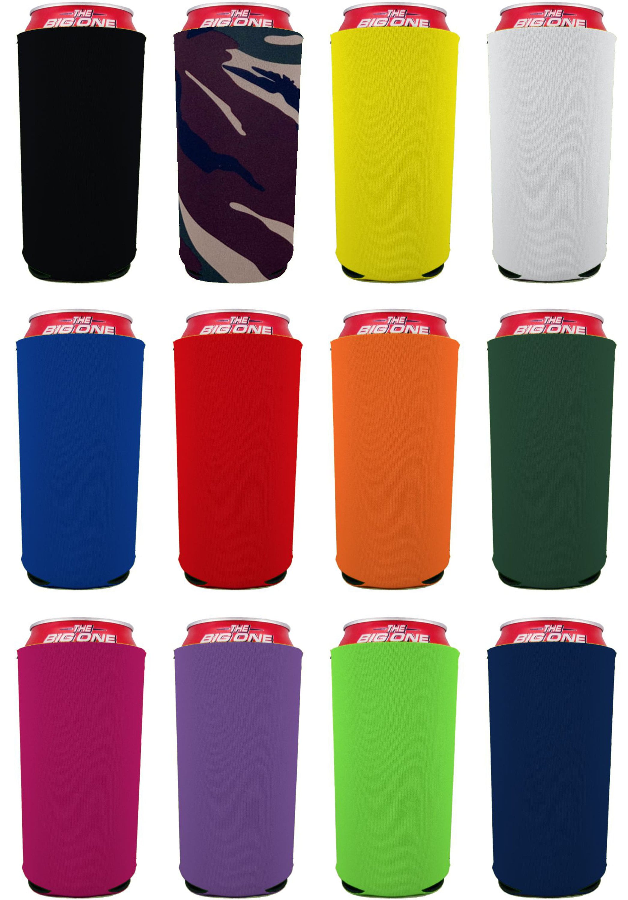 Blank Neoprene 24-25 Oz. Large Can Coolie. Choice of Colors