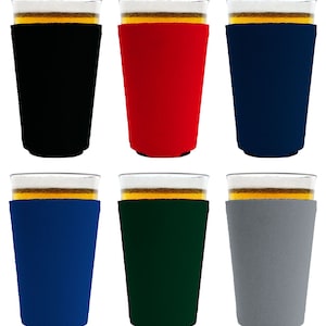 Blank Neoprene Pint Glass Coolie Variety Color 6-Pack. FREE Shipping.