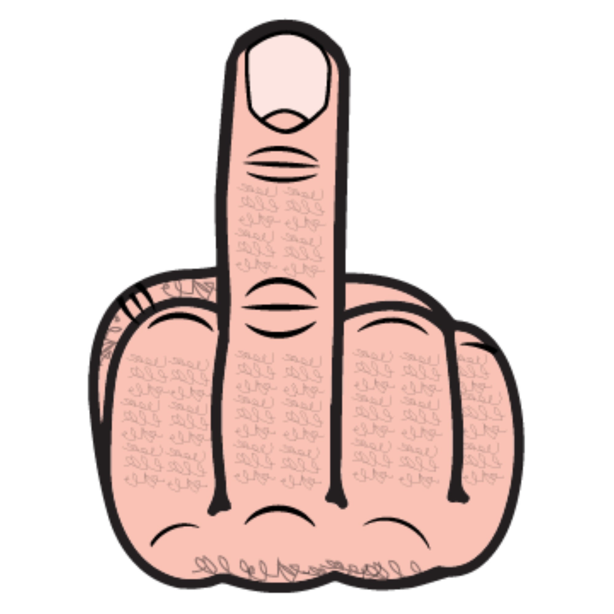 Middle Finger 5" Vinyl Sticker - Etsy