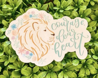 Courage Dear Heart Narnia Sticker