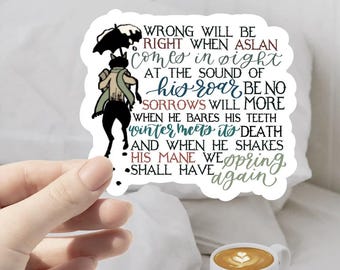 Wrong Will Be Right Narnia Book Sticker (1/8)