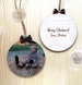 Personalised Wooden Hanging Bauble Christmas Tree Decoration Xmas Hand Made 