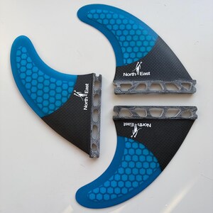 Futures Thrusters Surfboard Fins blue 1/2 carbon
