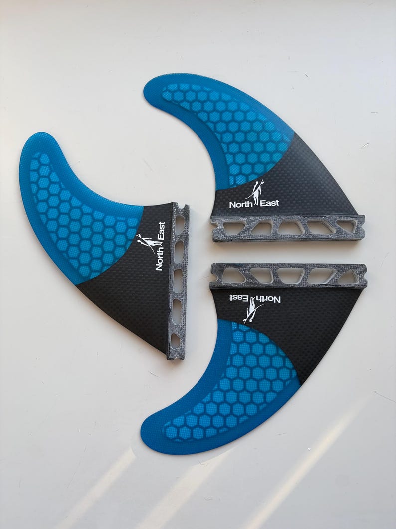 Futures Thrusters Surfboard Fins blue 1/2 carbon