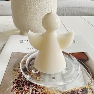 White Angel Candle: Handmade Christmas Home Decor