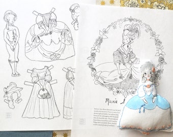 Marie Antoinette Coloring Pages and Paper Dolls