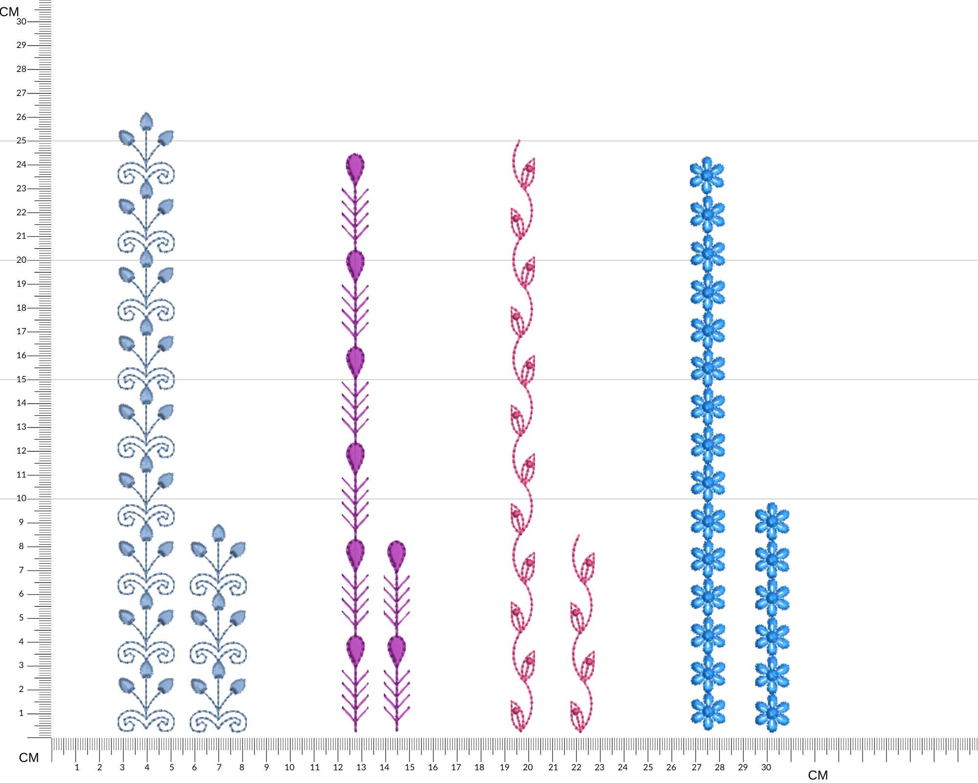 Borderline Pattern Project Beautiful Endless Borderline Embroidery Design Set is Perfect for ...