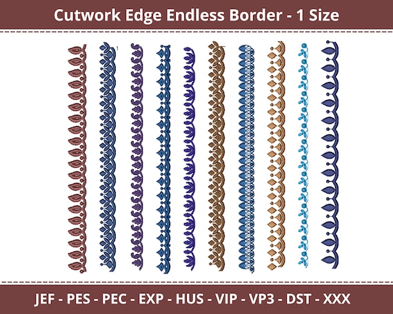 Cutwork Edge Border Machine Embroidery Designs - Floral Endless