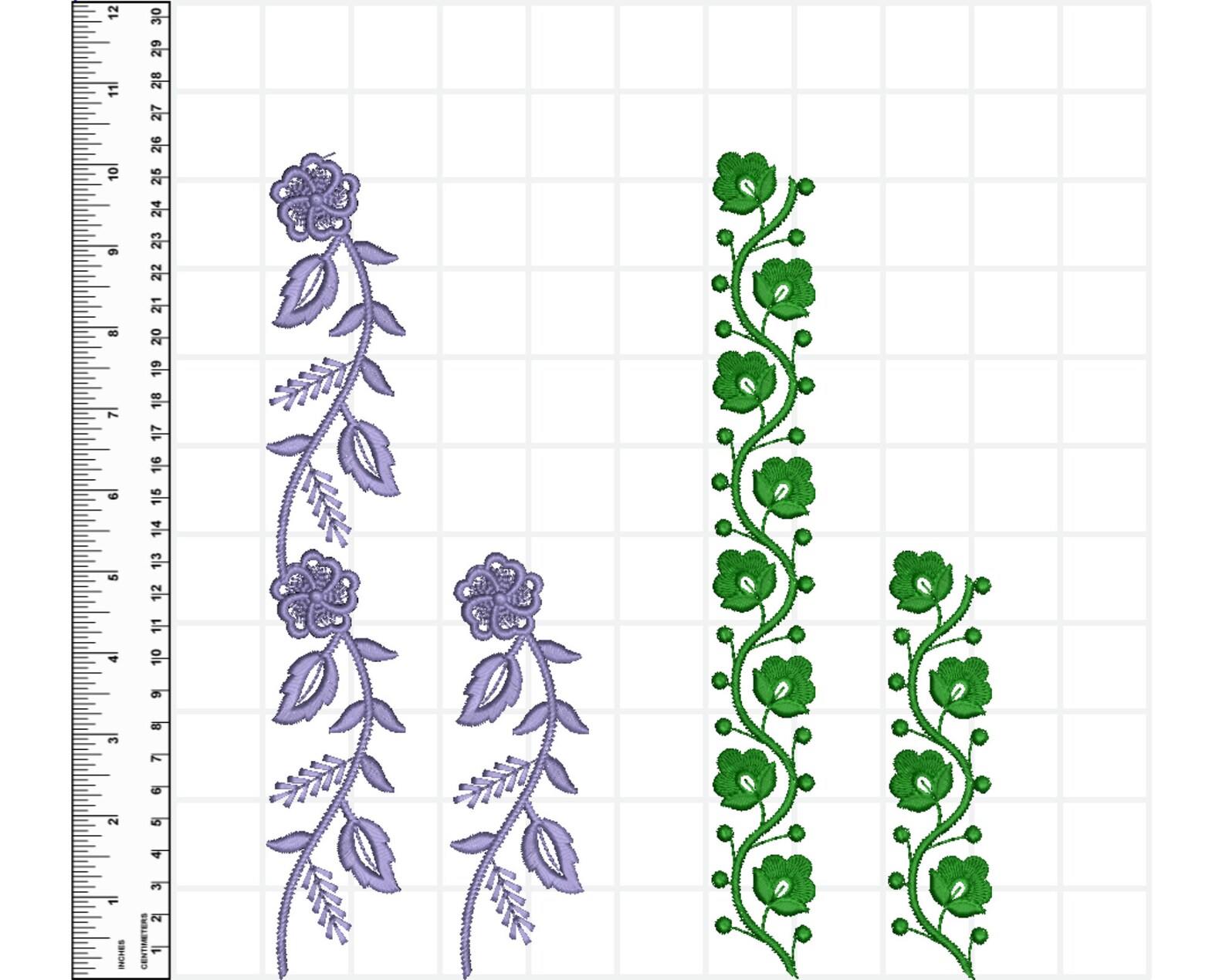 Endless Flower Border Designs - 10 Types of Machine Embroidery Border ...