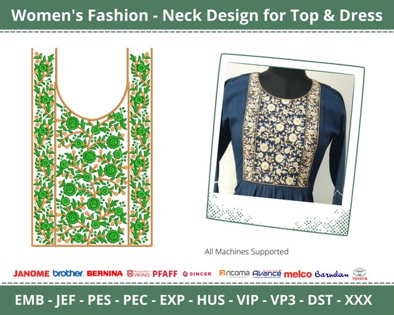 Female dress neck design cheap
