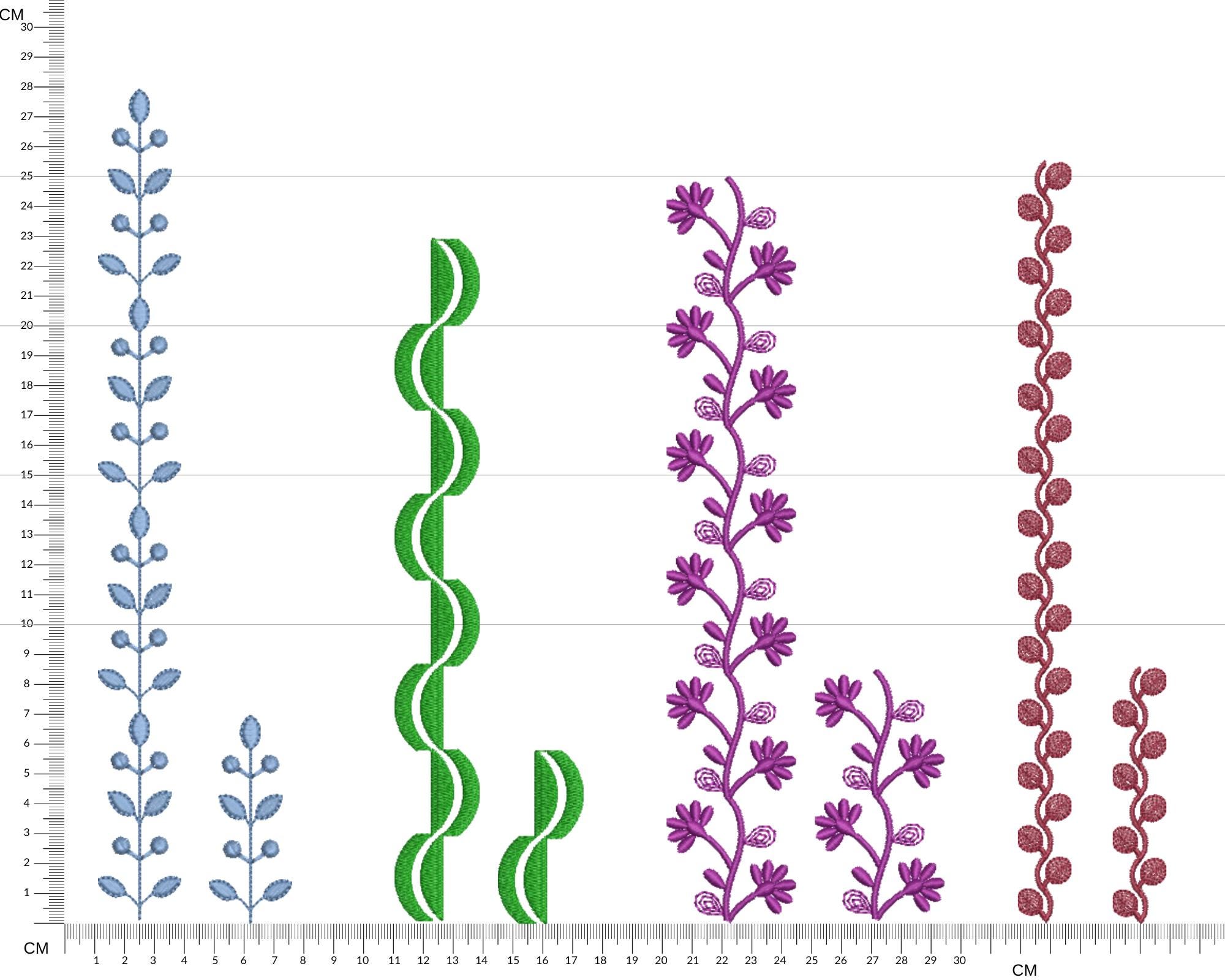 Borderline Pattern Project Beautiful Endless Borderline Embroidery Design Set is Perfect for ...