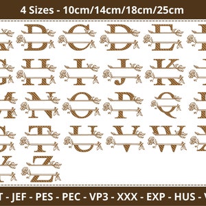 Alphabet Embroidery Design - Font-Monogram-Machine Embroidery Pattern – 4 Size – Instant Download