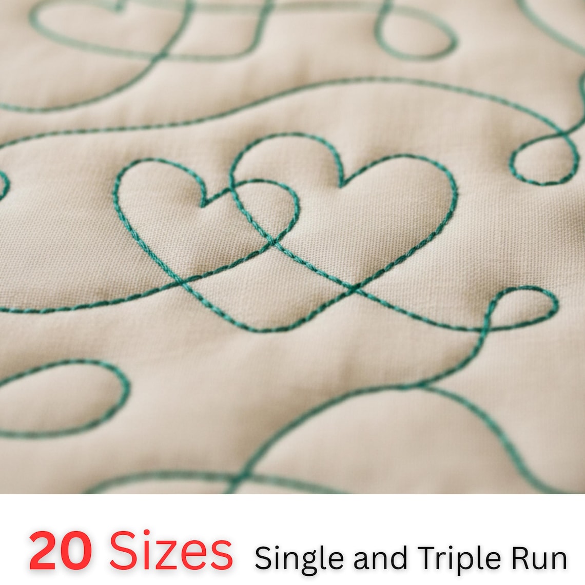 Heart Edge to Edge Quilting Designs | 4 Continuous Line Heart Patterns ...