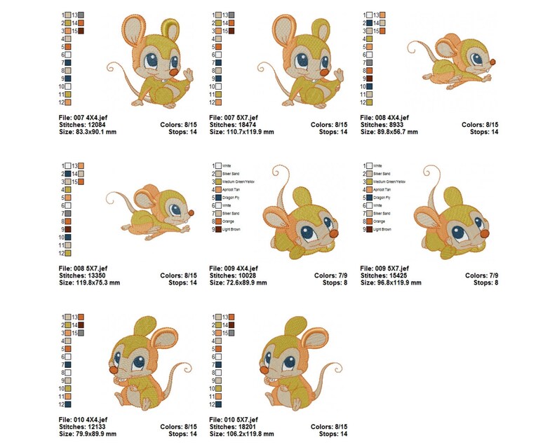 Embroidered Mouse Baby Mouse Machine Embroidery Designs - Mouse Ears Embroidery Pattern ...