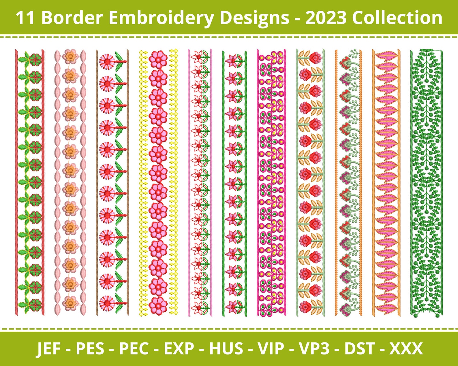 11 Endless Machine Embroidery Border Designs 2023 New Collection ...
