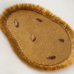 Fluffy Potato Fringe Embroidery Design – 3 Sizes Included – 2&quot;, 3&quot;, 4&quot; – Instant Download for Machine Embroidery