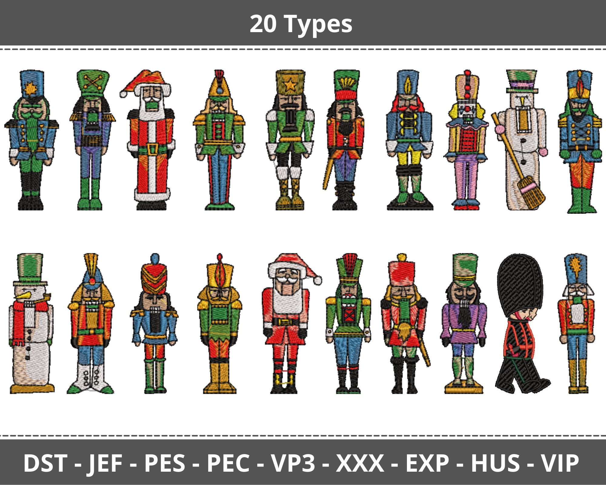 Toys Embroidery Design Machine Embroidery Pattern 20 Types Etsy