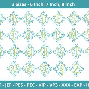 Alphabet Embroidery Design - 3 Sizes - Instant Download