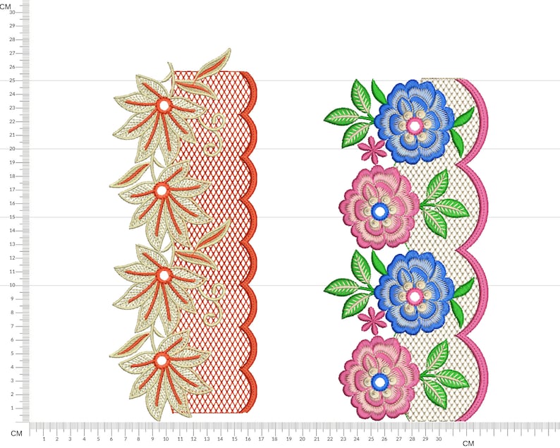 Delicate Border Patterns for Tablecloth & Linens Machine Embroidery ...