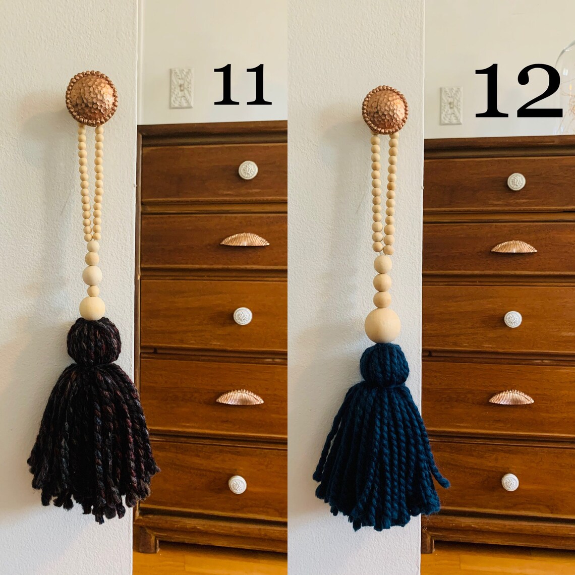 Door Knob Tassels Home Decor Tassel Decor Jar Decor Wood Etsy