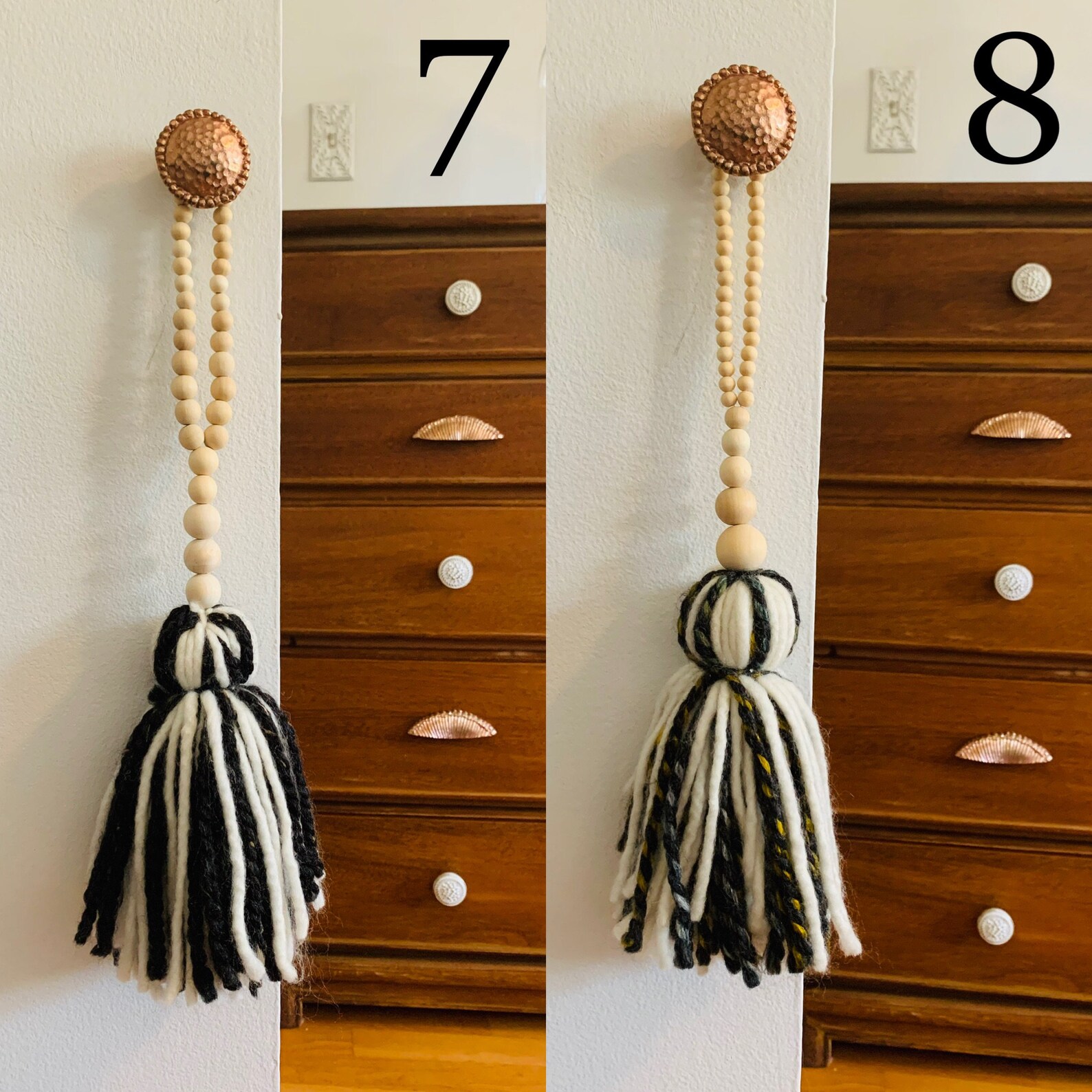 Door Knob Tassels Home Decor Tassel Decor Jar Decor Wood Etsy