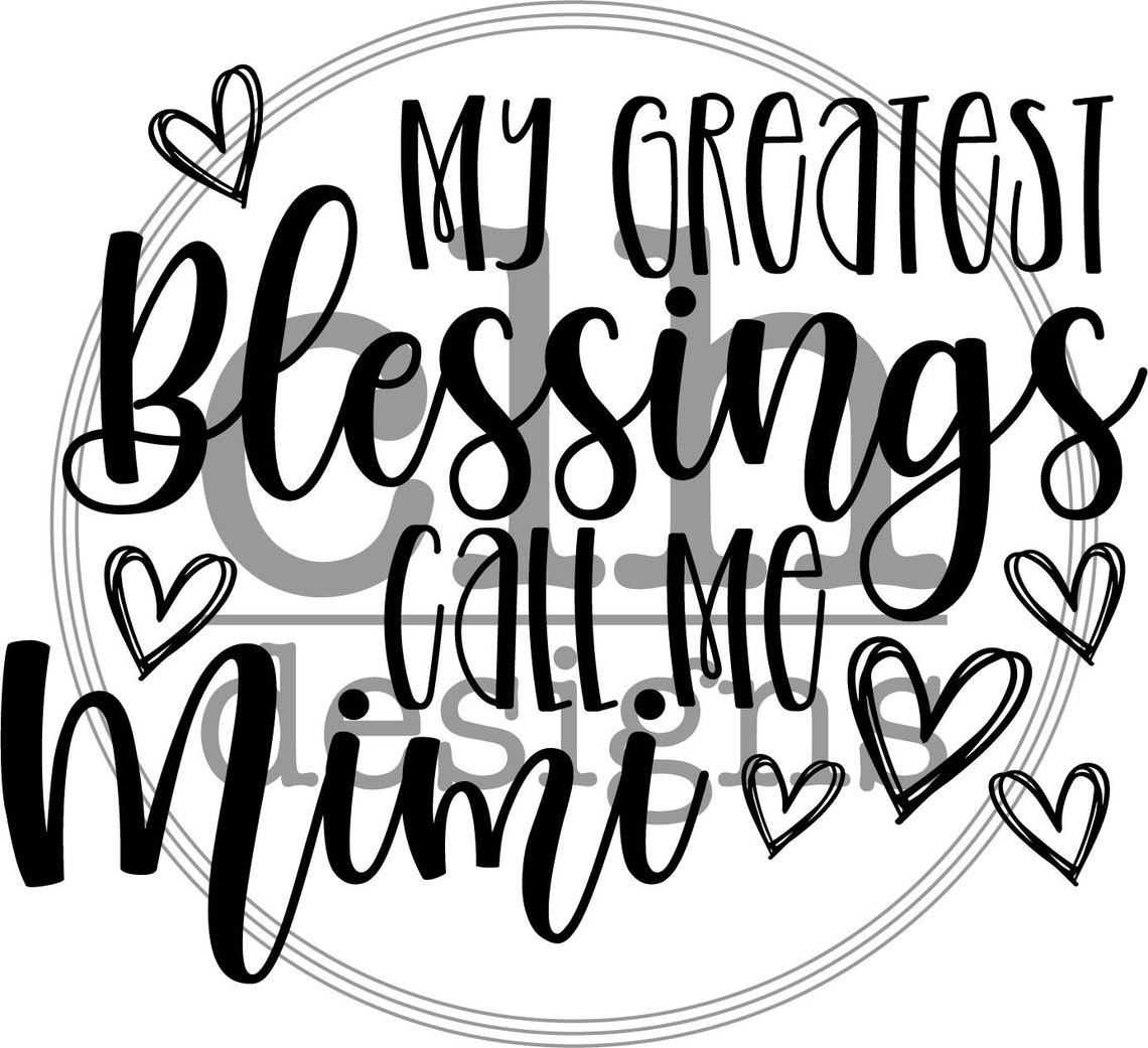 My Greatest Blessings Call Me Mimi - Etsy