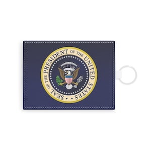 POTUS シール カードホルダー ~ 大統領シール サフィアーノレザー カードホルダー ~ アメリカ合衆国大統領の財布 ~~ POTUS 財布