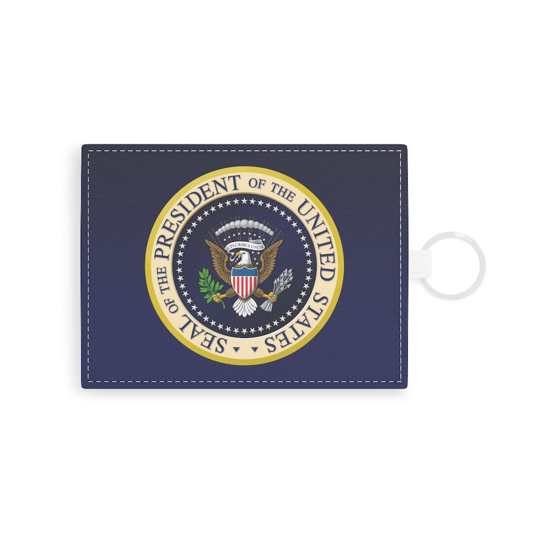 POTUS Seal Card Holder ~ Presidential Seal Saffiano Leather Card Holder ...