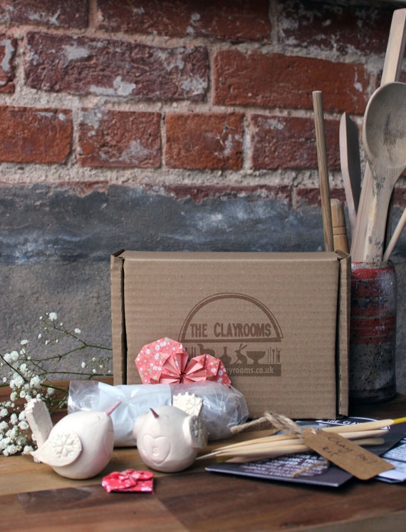 Pottery Date Night Couples Clay Kit Sculpting Lovebirds Etsy UK