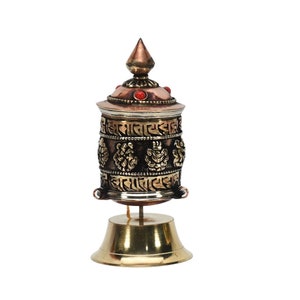 Ensemble de pierres fine roue de prière bouddhiste tibétain antique mantra gravé filature himalayenne fait à la main guérison mantra autel décoratif du népal