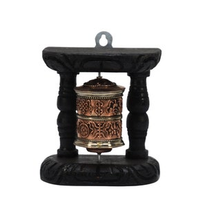 Spinning tibetische Gebetsmühle Wandbehang Design Antik Kupfer Rad Himalayan Buddhismus Handgemacht Heilung Mantra Altar Dekorativ Nepal