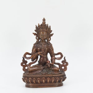 Vajrasattva Tibetan Antique Buddhist Deity Statue Handmade High Quality Statue Buddhism Meditation Buddhist Rare Buddha Dorje Sempa Nepal