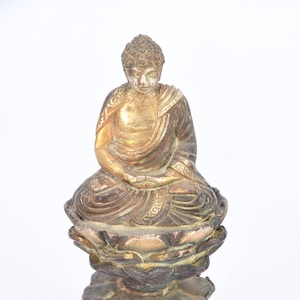 Erstaunlicher Buddha Traditionelle Dekoration Meditation Bronze Figur Antike religiöse Statue Nepal