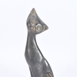 Copper Handmade Cat decor Obsidian cat figurine, cat sculpture, black cat statue Collectibles