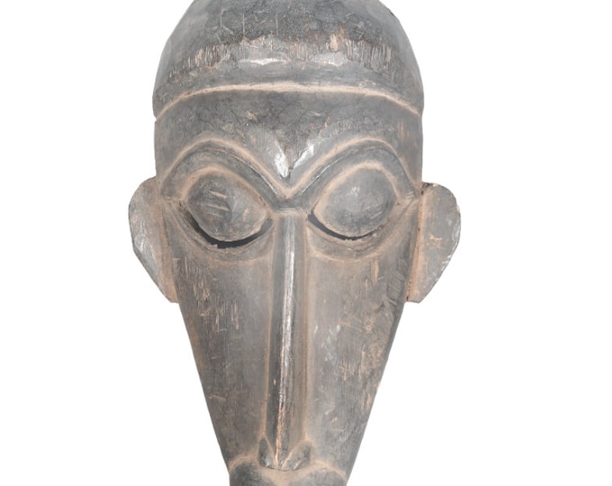 Featured listing image: Antique Hand Carved Wooden Tribal Mask – Tibetan Shamanic Wall Decor