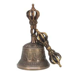 Handmade Ritual bell Tibetan bells Antique Bell Buddhist Bell Vajra Ghanta Sound blancing Buddhist Vajra Ghanta Dorje Drilbu Tibetan bell