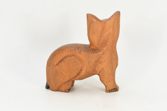 Wooden Cat Figurine Tibetan Antique Animal Collec… - image 6