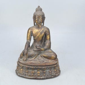 Handgemachte Messing Ruhende Buddha Statue - Tibetische Heilkunst - Shakyamuni Buddha Skulptur Erstaunliche Buddhismus Buddha Figur Statue Nepal