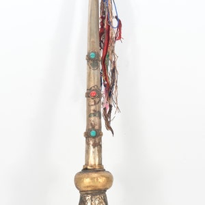 Brass Traditional Tibetan Handcarved Lamas Trumpet Musical Instrument rkang-gling instrument image 3