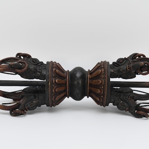 Iron Tantrik Dorji  Tibetan Vajra Antique Handicraft Master Quality Handmade Antique Old Used Vajra Dorje Bajra Magic Ritual Religious