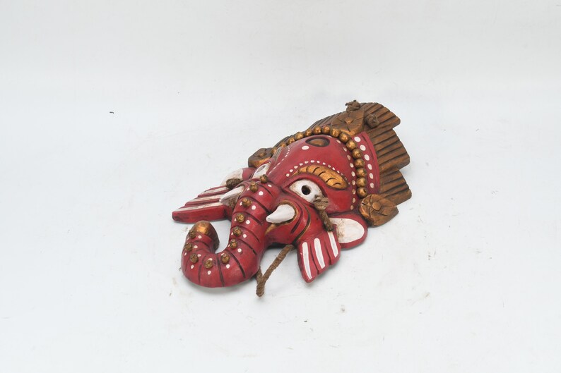 Hindu God Ganesha Wooden Mask Ganapati Elephant Head God - Etsy