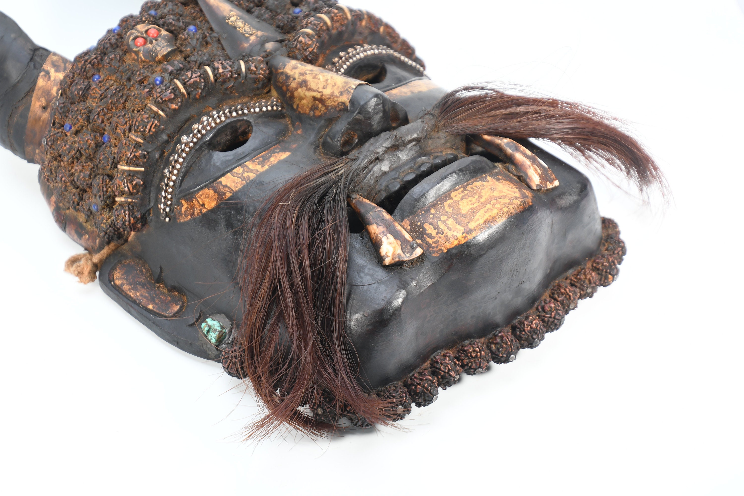 Antigua nepal máscara chamán Cultural Jhakri máscara madera Etsy