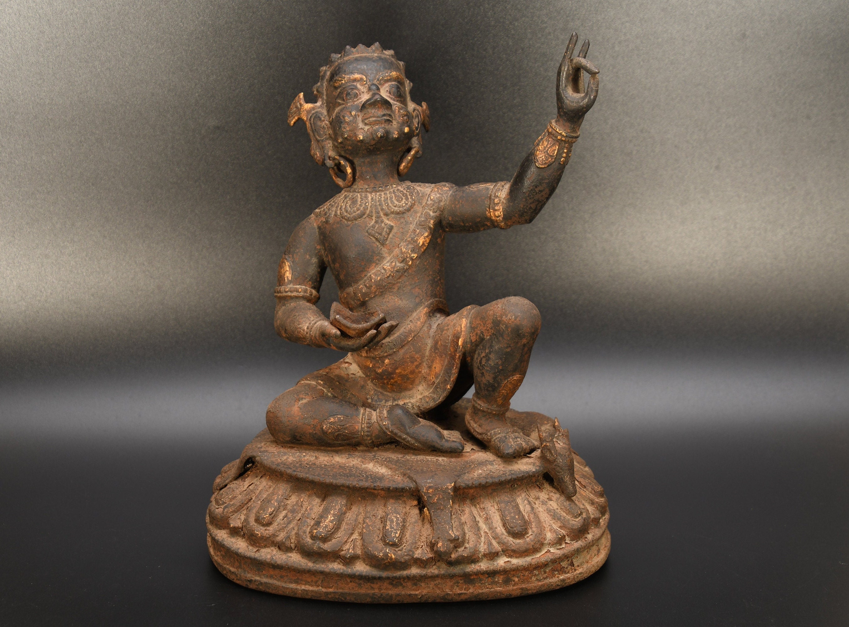 アンティークチベットジャンバラ仏像、富の神 - Etsy 日本