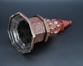 Traditional Brass bronze stupa from Nepal Votive Stupa with Cosmic Buddhas stupa